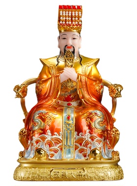 汉白玉玉皇大帝王母娘娘神像摆件东王公西王母瑶池金母家用工艺品