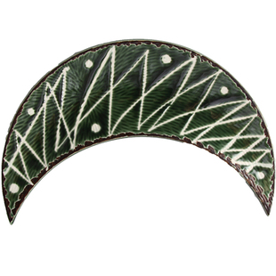 复古日式创意陶瓷月亮盘子异形个性寿司料理摆盘家用特色餐厅商用