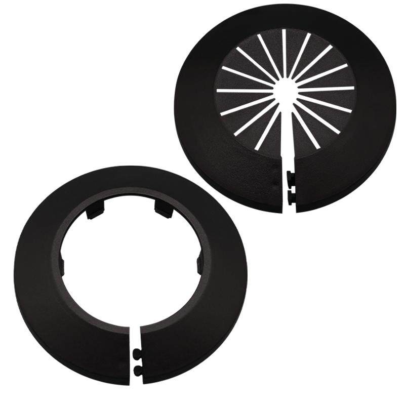 镀锌管排水PVC管道装饰盖装饰下水管黑色遮丑盖消防管装饰盖板