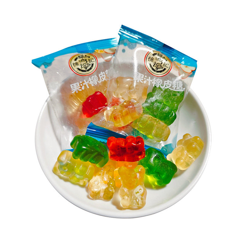 徐福记果汁橡皮糖小熊形花心熊