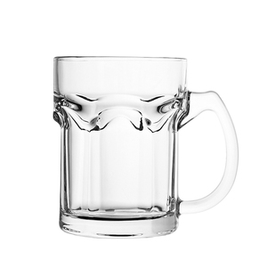 青苹果高档加厚扎啤杯玻璃带手柄家用大容量网红精酿啤酒杯英雄杯