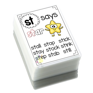 自然拼读大全Phonics cards儿童英语闪卡 老师课件 教学卡片描红