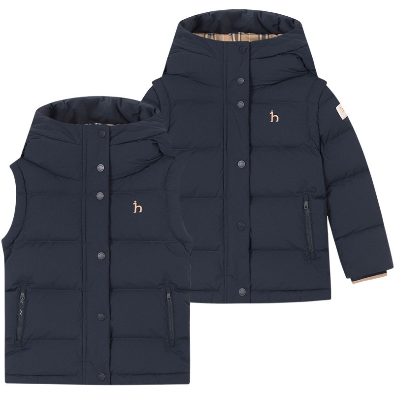 hazzys女童可拆卸羽绒服冬季