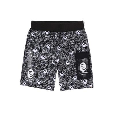 满印图案运动短裤BAPE