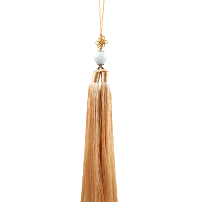 Fan风度手工编织翡翠流苏扇穗