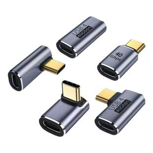 HDMI/DP/type-c转接头转换头上下左右弯公对母延长直角L型转角90度usb4.0弯头typec转接口