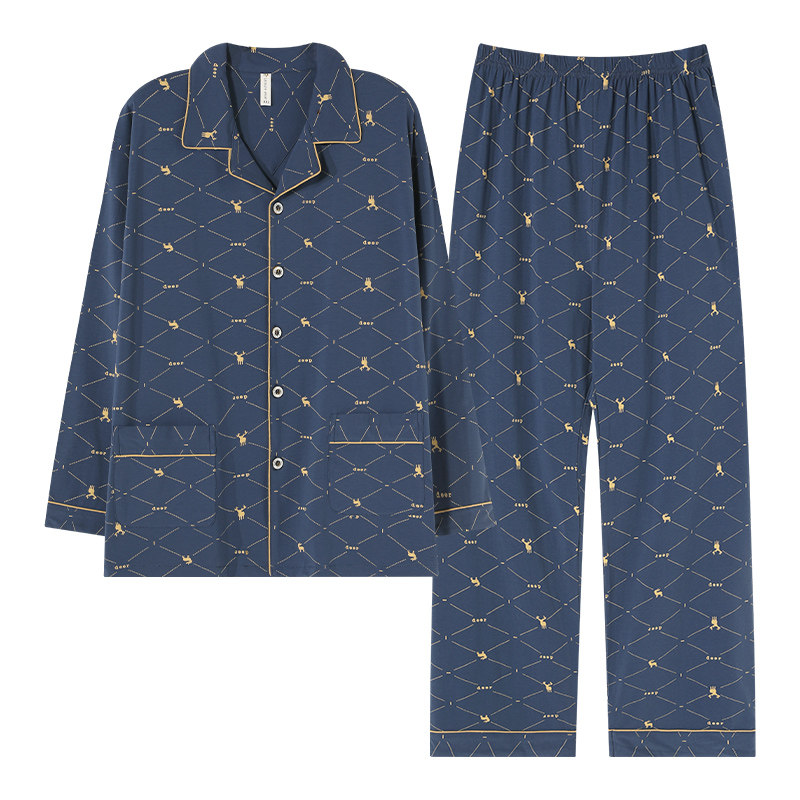 男士特大码200斤长袖家居服套装