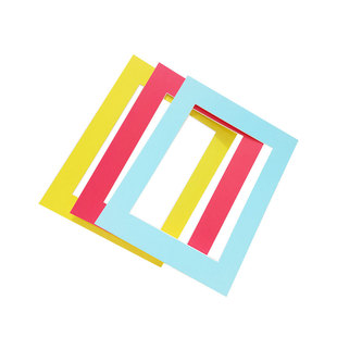 20张简易长方形圆形卡纸装裱画框a48K单层装裱卡纸美术画框a3相框