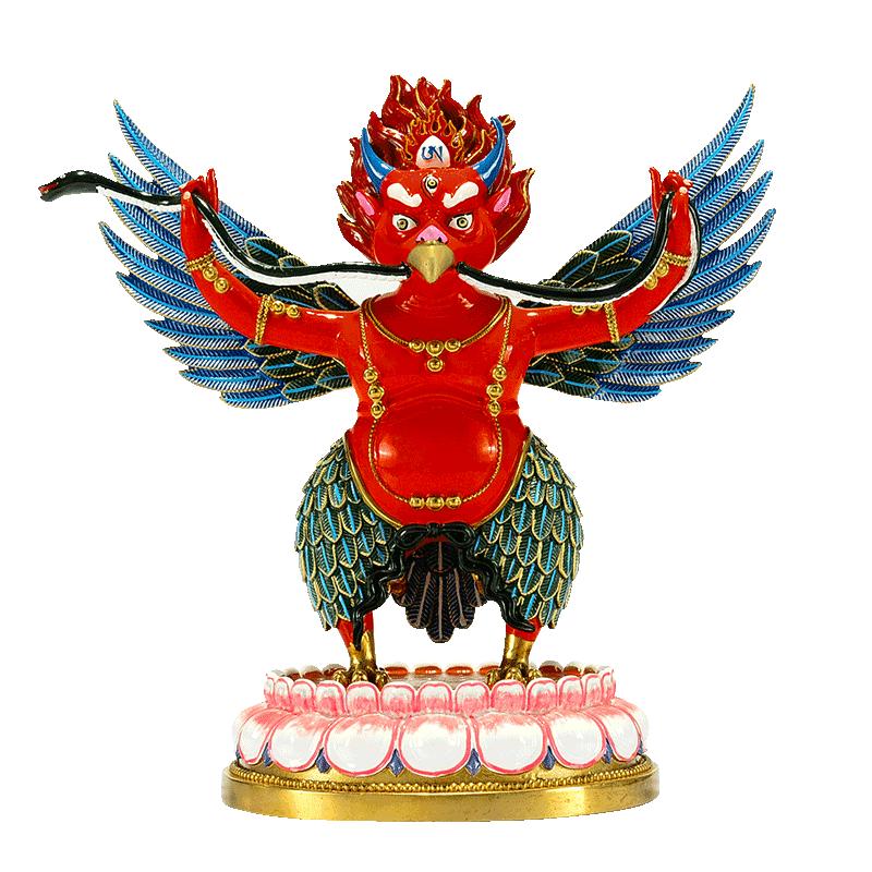 闯隆彩绘大鹏鸟桌面摆件