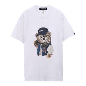 DANNYBEAR男女轻奢小熊短袖T恤清爽透气棉休闲情侣装DJY5885001-9