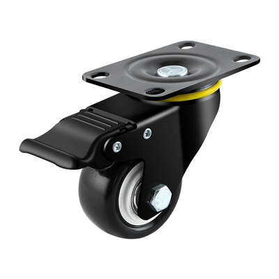 万向轮带刹车手推车静音定向滑轮