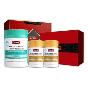 过年货礼盒swisse斯维诗礼盒液体钙片鱼油送爸妈长辈中老年礼品盒