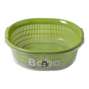双层洗菜盆沥水篮多功能厨房家用水果盘客厅淘洗菜篮子零食摆放盘