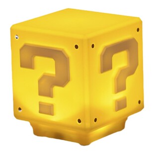 马里奥灯超级玛丽问号小夜灯方块砖块发声头顶led现代创意夜灯