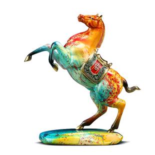 马上成功招财马摆件铜工艺品客厅酒柜装饰品办公室送领导商务礼品