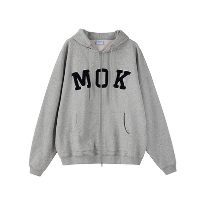 MOKACME毛巾绣连帽卫衣