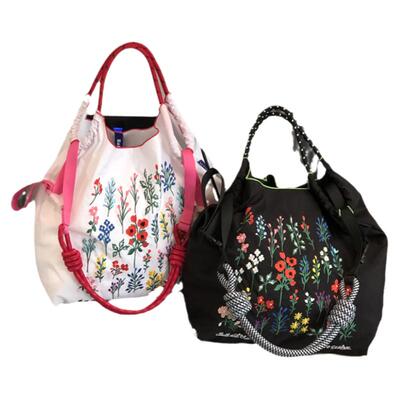 ballchain花丛刺绣环保购物袋