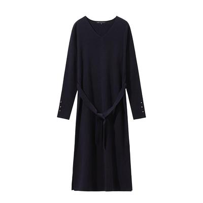 通勤羊毛针织直筒连衣裙商场同款