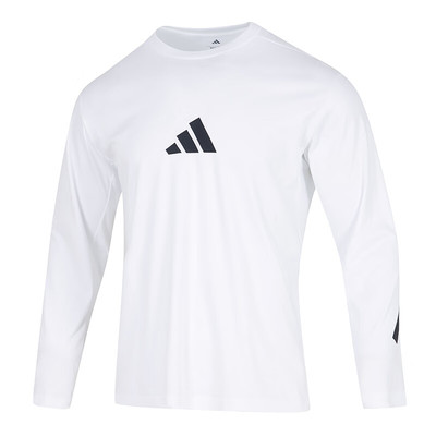 阿迪达斯adidas男长袖纯棉圆领T