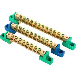 零线排8*12接地铜排地排4/6/8/10孔大电流机房配电箱零线端子排