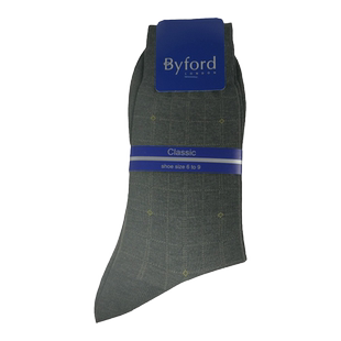 BYFORD/百富英国产男士高针织棉纱绅士袜中筒袜商务男袜BB9332