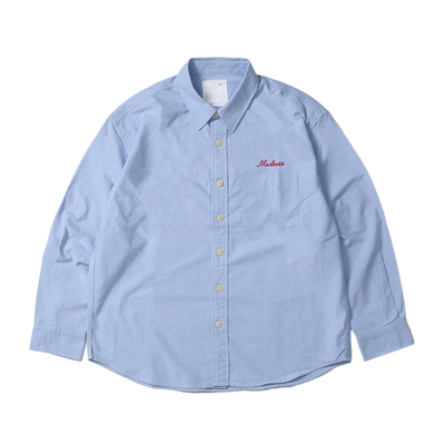 MADNESSPOPUP字母刺绣长衬衫