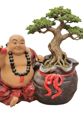 陶瓷招财多肉花盆漏水口创意盆栽