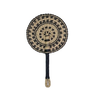 扇子古风高颜值折扇越南草编扇圆形海草彩色蒲扇摇扇家居墙壁挂扇