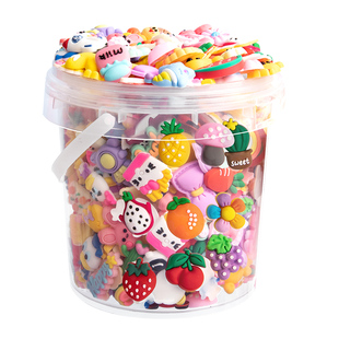 咕卡配件珍珠糖粒diy流沙钥匙扣咪球咕咔大圆盘小套装女生儿童玩具装饰颗粒100个扇子奶油胶立体贴纸普古呼估