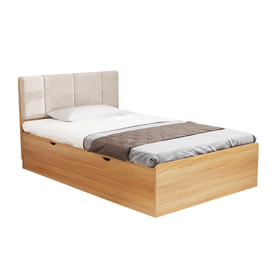 一米单人床1.2米小户型侧翻高箱储物床现代简约气压升降收纳床