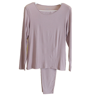 新一系新1系超薄女士秋衣秋裤套装飘飞绒打底保暖内衣61822