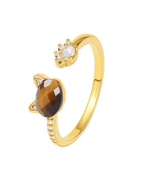 DODOGOGO猫咪虎眼石戒指