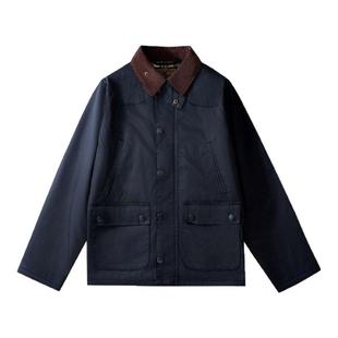 秋冬英伦复古油蜡猎装夹克夹棉风衣Reelin加蜡经典工装外套棉衣男