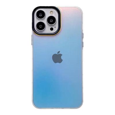 苹果14亚克力硬壳磨砂镭射极光