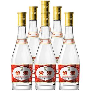 年货送礼汾酒53度黄盖玻汾整箱清香型白酒口粮酒包装随机发货