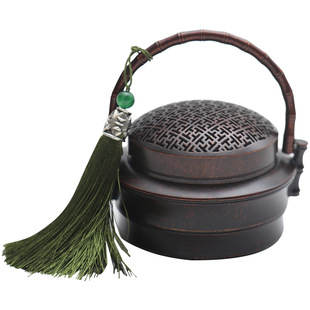 紫铜纯铜暖手炉取暖香薰炉烧碳手提小手炉怀炉铜炉仿古宣德炉香炉