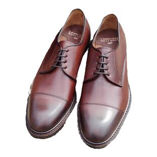 西班牙LOTTUSSE乐途仕男鞋圆头商务正装皮底手工棕色皮鞋L6723