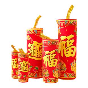 马年新年过年橱窗场景布置春节装饰炮仗喜庆烫金仿真鞭炮座炮摆件