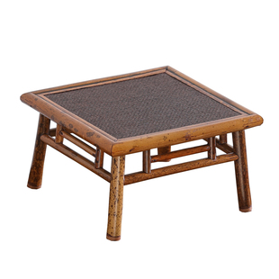 竹制小花架桌面花几 佛像供奉架子 茶壶干泡台壶承 斑竹防烫壶垫