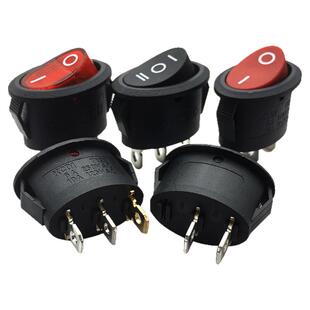 KCD1椭圆形开关2脚两档 3脚2挡/3挡电热水壶电源开关船型开关带灯