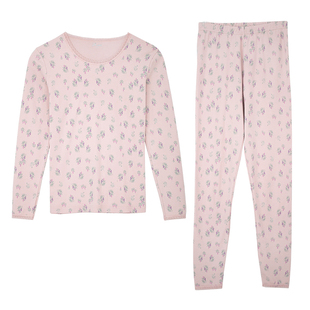 顶瓜瓜顶呱呱纯棉中厚女士保暖内衣女套装秋衣秋裤棉毛衫保暖衣服