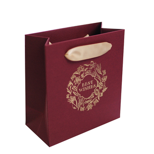 酒红新年礼品袋ins风结婚机构定制logo高档手拎纸袋生日手提礼袋