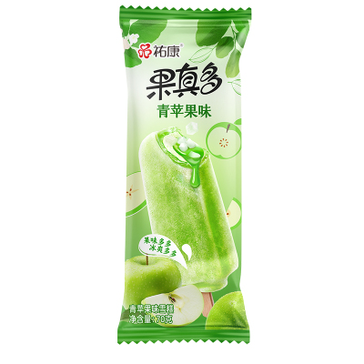 整箱批佑康果真多青苹果雪糕