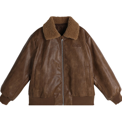 秋冬季新款儿童洋气皮衣外套