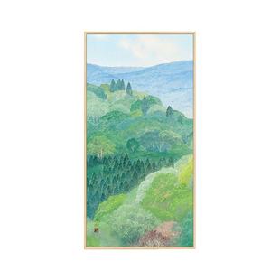 【野地美树子联名】冬白玄关装饰画日式原木风走廊过道奶油风挂画