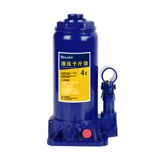 图耐得 汽车立式双节液压千斤顶轿车车载换胎工具千金顶带安全阀