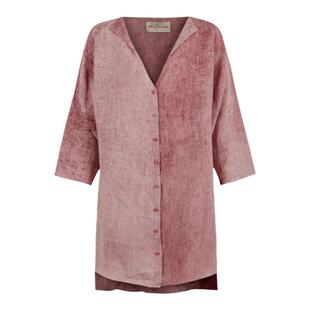 Cha 官方 | Cortana AZAMA 冷染工艺亚麻V领衬衫长裤