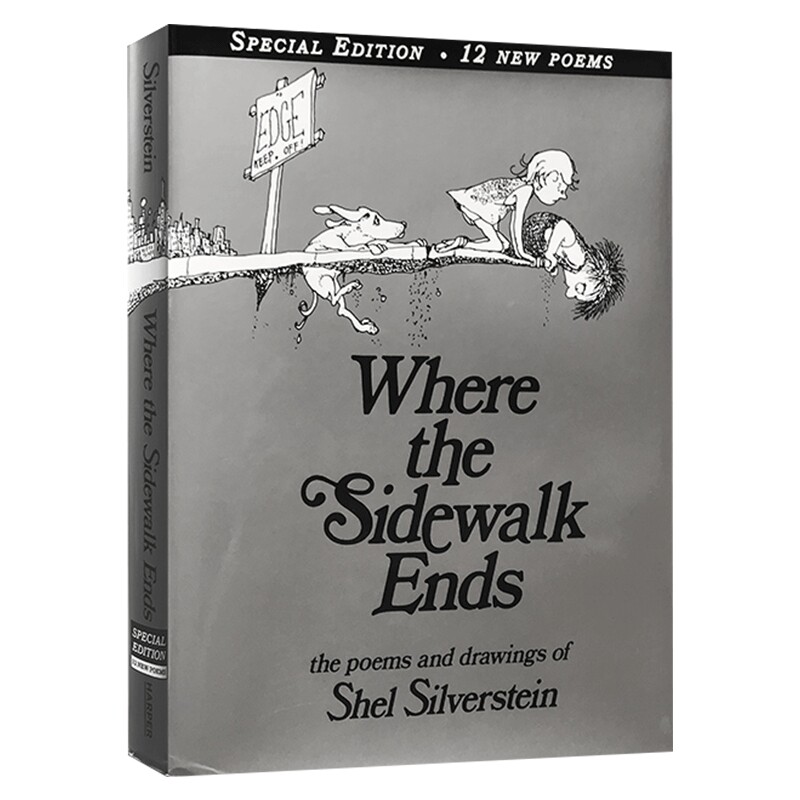 人行道的尽头 英文原版 Where the Sidewalk Ends Poems and Drawings 谢尔希尔弗斯坦 英文版儿童诗歌绘本 谢尔比叔叔作品集精装