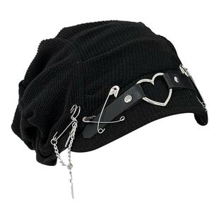 1Gangster Inn原创春夏冷帽朋克亚文化金属小众设计堆堆帽个性