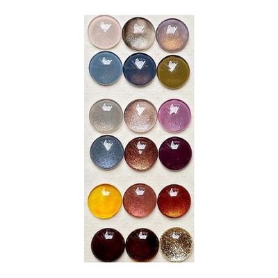 玻璃豆豆珠子颜色打版展示板美甲